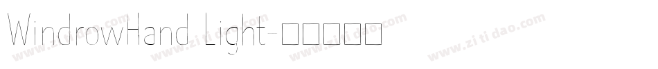 WindrowHand Light字体转换